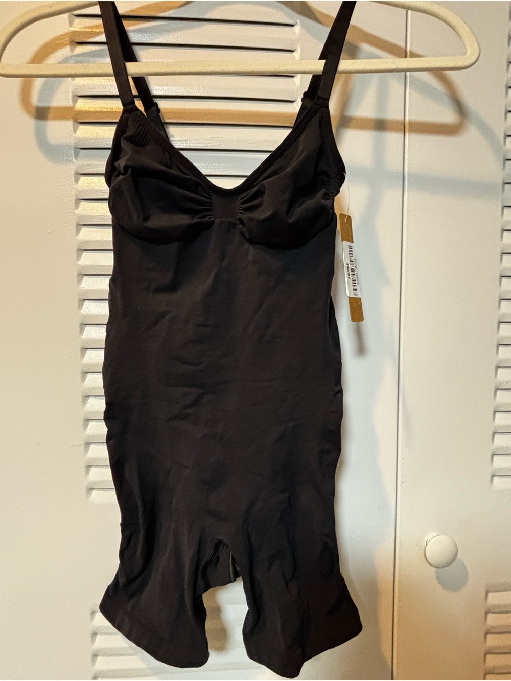 Skims Seamless Sculpting Mid Thigh Bodysuit Black Onyx